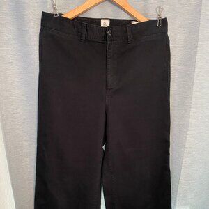 Gap 10 Cropped High Rise Wide Leg Black Denim Jean